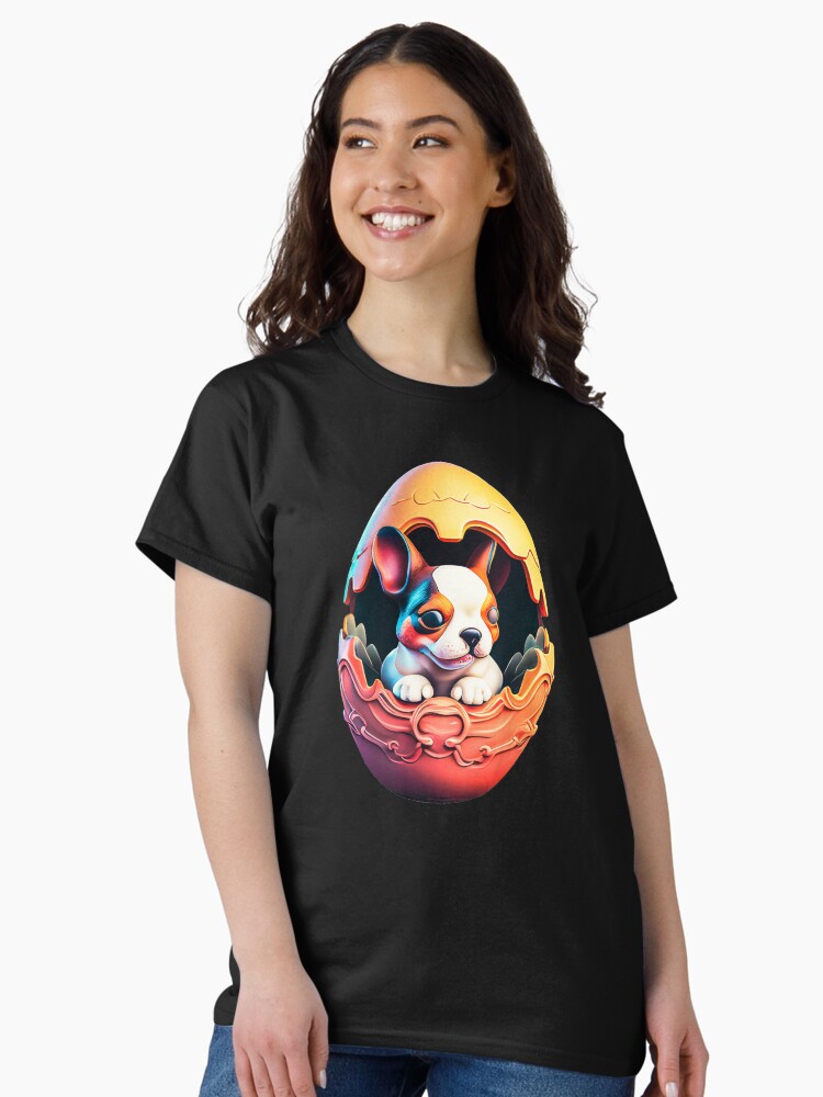 Thumbnail 2 of 7, Classic T-Shirt, Dog in the Egg designed and sold by POST-VANITAS.