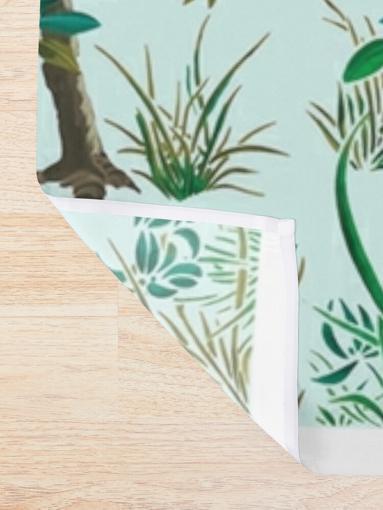 Disover Green Chinoiserie  Shower Curtain