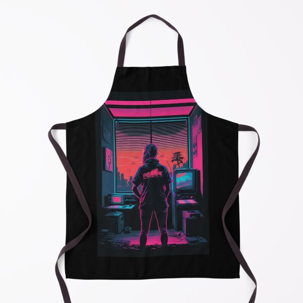 Item preview, Synthwave cyberpunk Gamer Girl designed and sold by RESToRAPTOR.