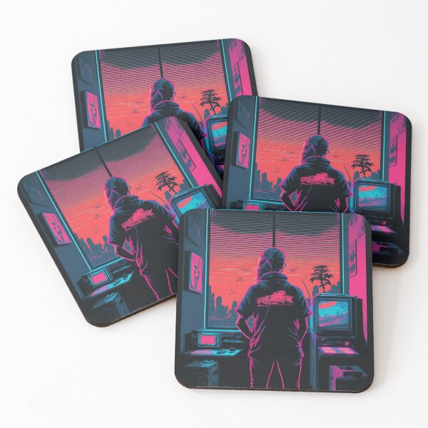 Item preview, Synthwave cyberpunk Gamer Girl designed and sold by RESToRAPTOR.