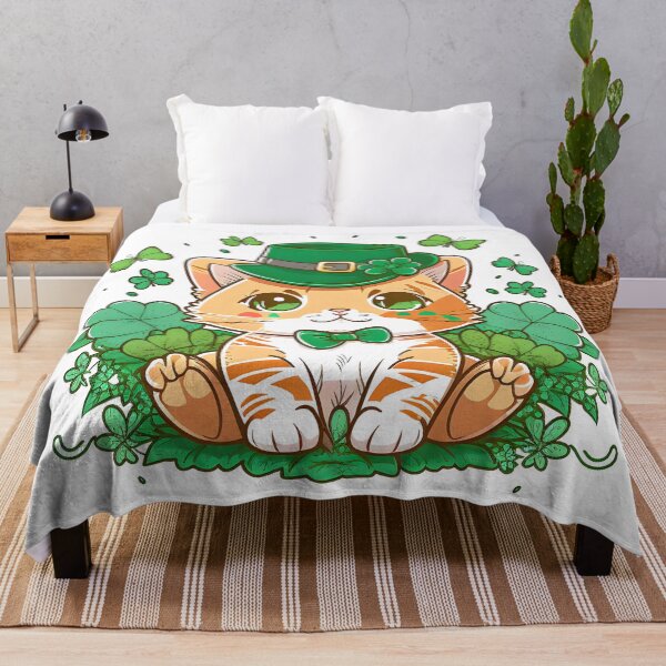 Item preview, Cat Leprechaun Kawaii Anime Funny Cat Lover Shamrock St Patrick's Day designed and sold by SecretDicer.