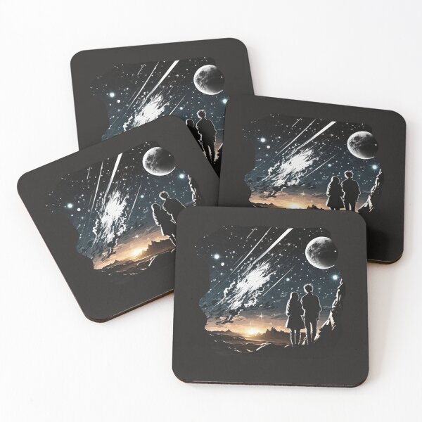Item preview, couple watching  a shooting star   designed and sold by via-colab.