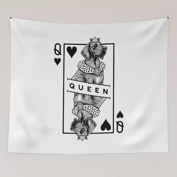 Item preview, Redbone Coonhound Queen Of Hearts Funny Dog Lover Pop Art designed and sold by GrandeDuc.