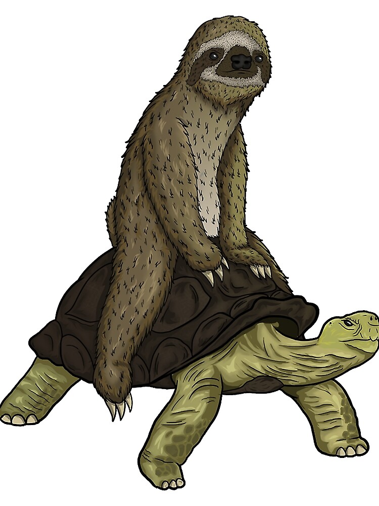 Thumbnail 3 of 3, Scarf, Sloth Turtle Speed is Relative Sloth Riding Tortoise designed and sold by MeanMachine603.