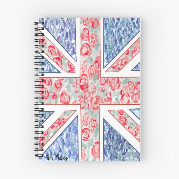 Artikelvorschau, Botanische britische Flagge – ein Union Jack of Roses & Bluebells Fit für einen König entworfen und verkauft von NinaModray.