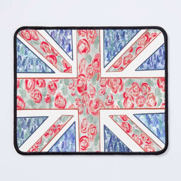 Artikelvorschau, Botanische britische Flagge – ein Union Jack of Roses & Bluebells Fit für einen König entworfen und verkauft von NinaModray.