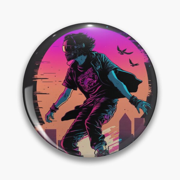 Item preview, Synthwave cyberpunk Skater designed and sold by RESToRAPTOR.