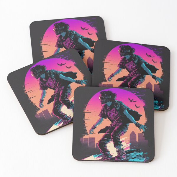 Item preview, Synthwave cyberpunk Skater designed and sold by RESToRAPTOR.
