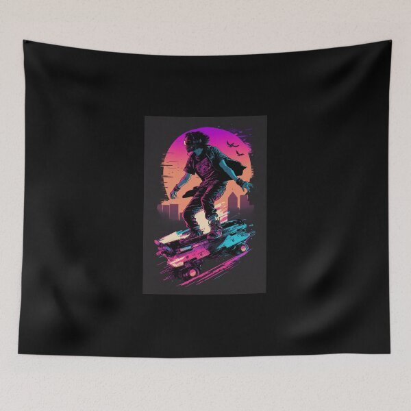 Item preview, Synthwave cyberpunk Skater designed and sold by RESToRAPTOR.