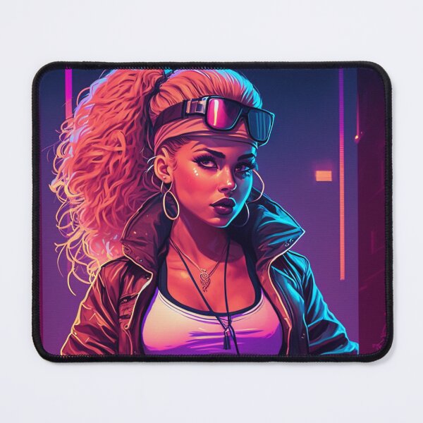 Item preview, Synthwave cyberpunk Street Dancer Girl designed and sold by RESToRAPTOR.