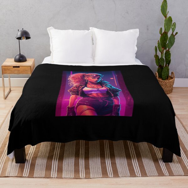 Item preview, Synthwave cyberpunk Street Dancer Girl designed and sold by RESToRAPTOR.