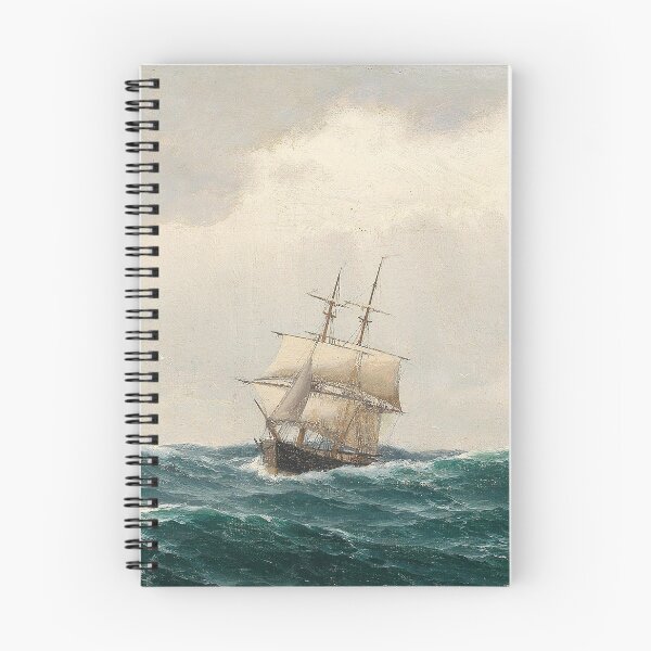 Item preview, Vintage 1884 Ocean Scene Art titled 'Maritime Painting' by Carl Emil Baagoe. designed and sold by VintageArtRepro.