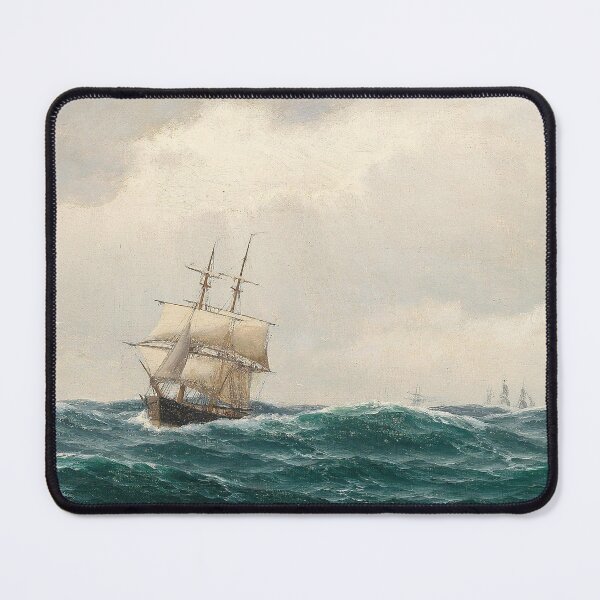 Item preview, Vintage 1884 Ocean Scene Art titled 'Maritime Painting' by Carl Emil Baagoe. designed and sold by VintageArtRepro.