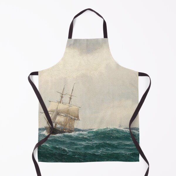 Item preview, Vintage 1884 Ocean Scene Art titled 'Maritime Painting' by Carl Emil Baagoe. designed and sold by VintageArtRepro.
