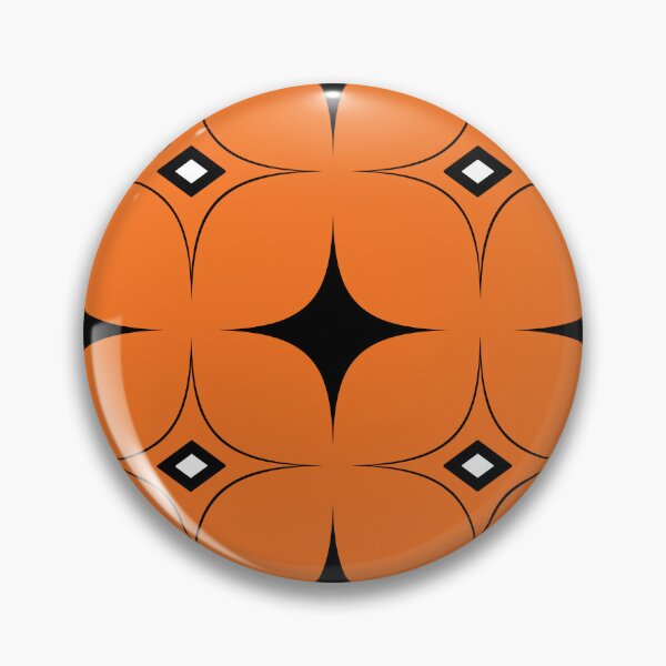 Item preview, Orange and Black Geometric Rhombus 70s Retro Pattern designed and sold by SoccaTamam.