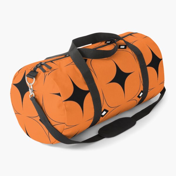 Item preview, Orange and Black Geometric Rhombus 70s Retro Pattern designed and sold by SoccaTamam.