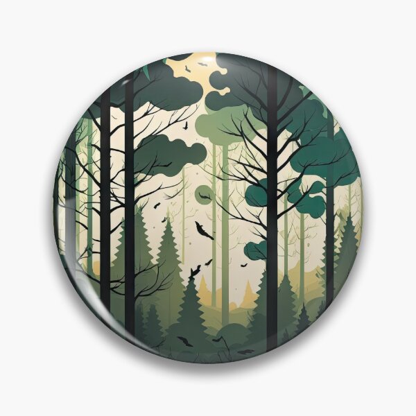 Item preview, Forest Themed Minimalist Simplistic Vector Art Trees designed and sold by JustSimpleUK.
