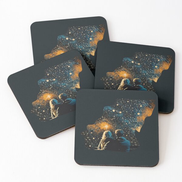 Item preview, couple watching a shooting star designed and sold by via-colab.