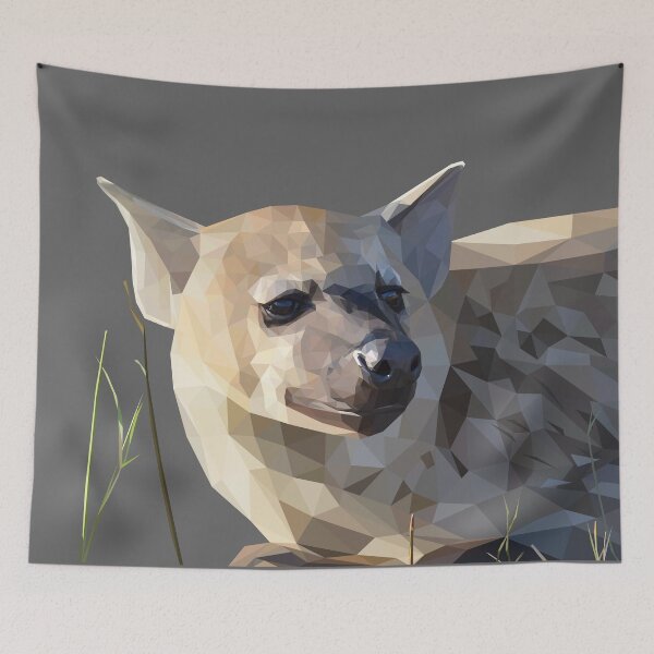 Item preview, Low Poly Hyena Lying Down designed and sold by ErinFCampbell.