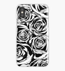 Pattern with black roses flowers. iPhone Case