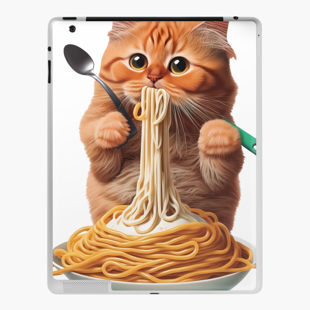 Cat Eating Spaghetti Cute