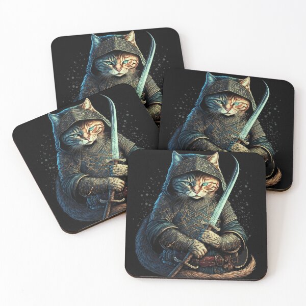 Item preview, Samurai Cat designed and sold by ManiaPopShop.