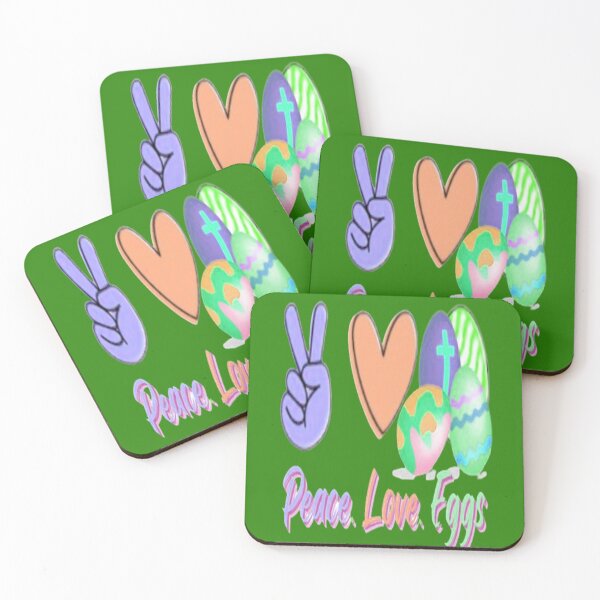 Item preview, Peace Love Eggs 2, Badass and Funny, Easter Egg Hunting, Egg Hunt Squad, Chilling Peeps designed and sold by Adri Barnard.