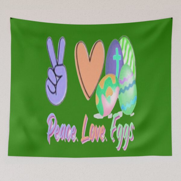 Artikelvorschau, Peace Love Eggs 2, Badass and Funny, Easter Egg Hunting, Egg Hunt Squad, Chilling Peeps entworfen und verkauft von Adri Barnard.
