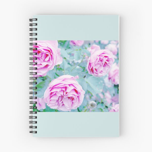 Item preview, Romantic Pink Garden Rose Light Blue Background Vintage Photo designed and sold by Karen Ekdahl.