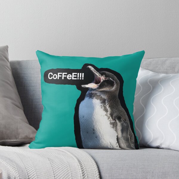 Item preview, Galapagos Penguin needs coffee (teal #03A096) designed and sold by SBPenguins.