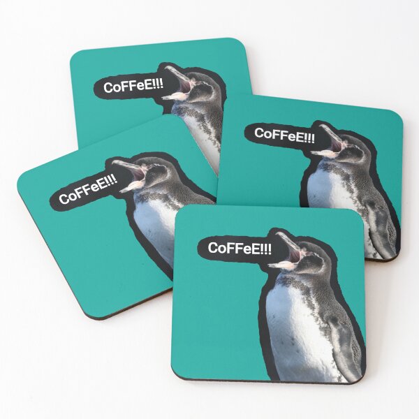 Item preview, Galapagos Penguin needs coffee (teal #03A096) designed and sold by SBPenguins.