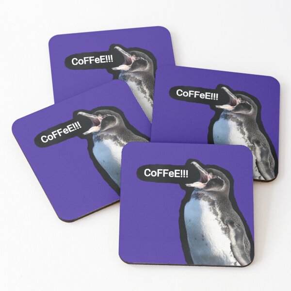 Item preview, Galapagos Penguin needs coffee (Dark Purple #3A2096) designed and sold by SBPenguins.