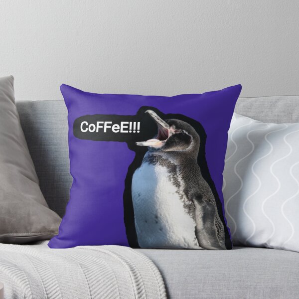 Item preview, Galapagos Penguin needs coffee (Dark Purple #3A2096) designed and sold by SBPenguins.