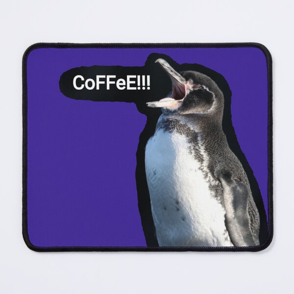 Item preview, Galapagos Penguin needs coffee (Dark Purple #3A2096) designed and sold by SBPenguins.