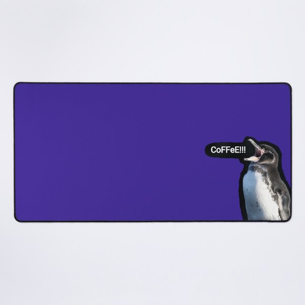 Item preview, Galapagos Penguin needs coffee (Dark Purple #3A2096) designed and sold by SBPenguins.