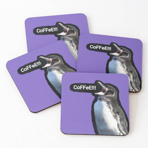 Item preview, Galapagos Penguin needs coffee (light Purple #795FC1) designed and sold by SBPenguins.