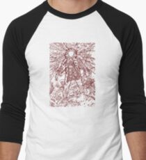 The Thing - Lines & Layers Deep Red Men's Baseball Âľ T-Shirt