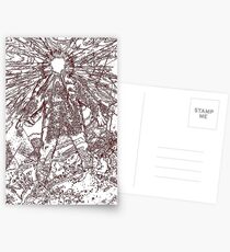 The Thing - Lines & Layers Deep Red Postcards