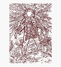 The Thing - Lines & Layers Deep Red Photographic Print
