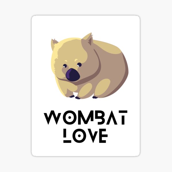 Vista previa del artículo con la obra «Wombat Love - Abrazable y adorable - Wild about Wombats 2», diseñado y vendido por RM-Journey.