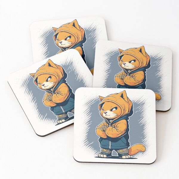 Item preview, Urban Orange Cat With Hoodie Cartoon Style designed and sold by EnzoZs.