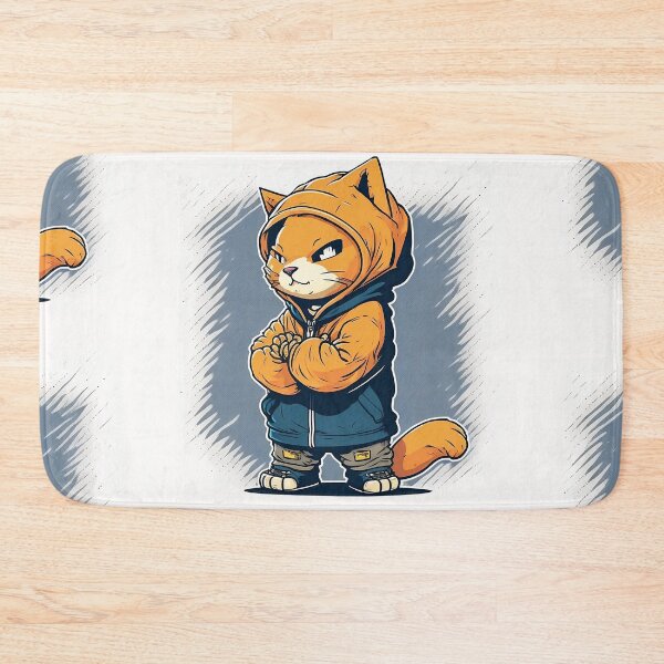 Item preview, Urban Orange Cat With Hoodie Cartoon Style designed and sold by EnzoZs.
