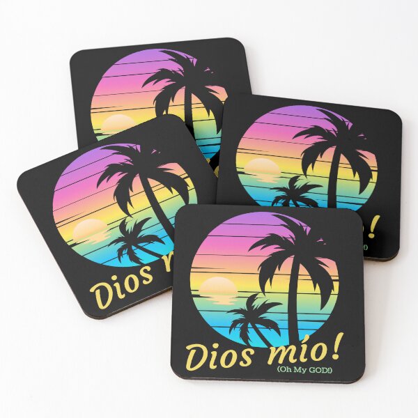 Item preview, ¡Dios mío! - Oh My GOD, OMG, Spanish Sayings, Tropical Beach Sunset designed and sold by Sun Sand & Sea Art.