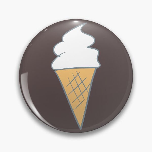 Item preview, Soft-Serve Cartoon Style Vanilla 99 Ice Cream Pattern Brown background designed and sold by Karen Ekdahl.