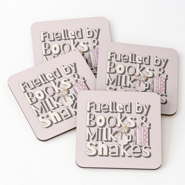 Item preview, Pastel Pink Fuelled by Books And Milk Shakes Slogan designed and sold by TrulyEpoque.