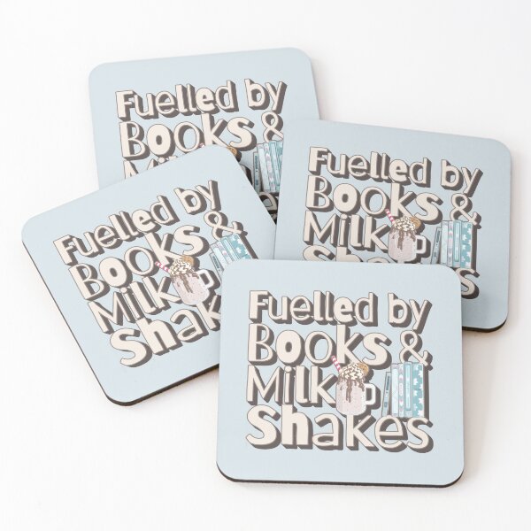 Item preview, Pastel Blue Fuelled by Books And Milk Shakes Slogan designed and sold by TrulyEpoque.