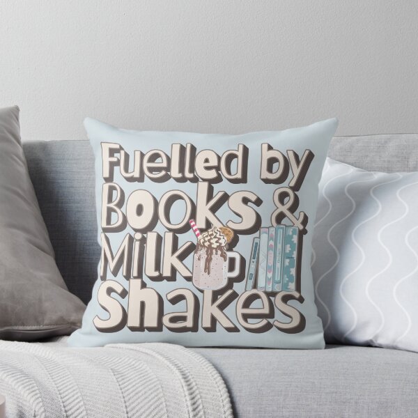 Item preview, Pastel Blue Fuelled by Books And Milk Shakes Slogan designed and sold by TrulyEpoque.