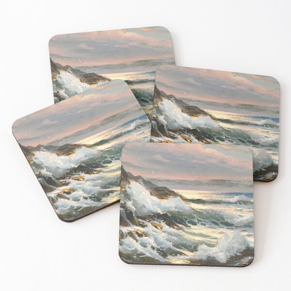 Item preview, Vintage Ocean Art titled 'Seascape' by Constantin Westchiloff. designed and sold by VintageArtRepro.
