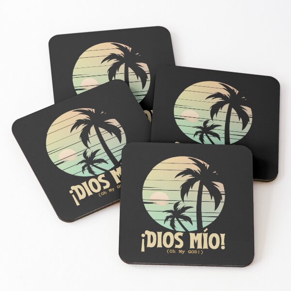 Item preview,  ¡Dios mío! - Oh My GOD, OMG, Spanish Sayings, Vintage Beach Sunset designed and sold by Sun Sand & Sea Art.