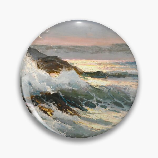 Item preview, Vintage Ocean Art titled 'Seascape' by Constantin Westchiloff. designed and sold by VintageArtRepro.